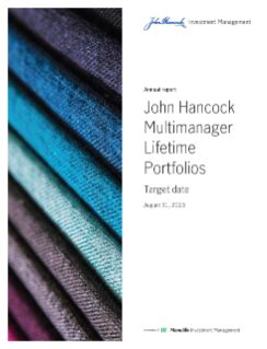 John Hancock Funds II Multimanager 2025 Lifetime Portfolio Class 1.